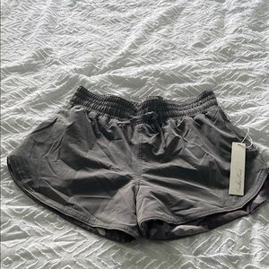 NWT Another Love Women's Shorts Size S Reversible Gray/Camo Activewear Running